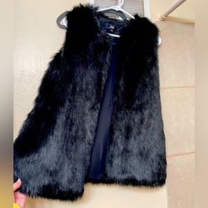 Black fur vest